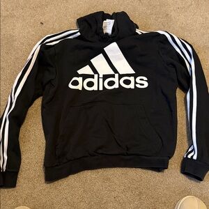 Adidas Black Sweatshirt with White Accents